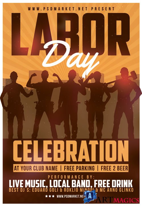 LABOR DAY FLYER - PSD TEMPLATE