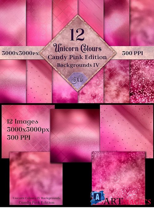 Unicorn Colours Backgrounds IV - Candy Pink Edition Textures - 271008