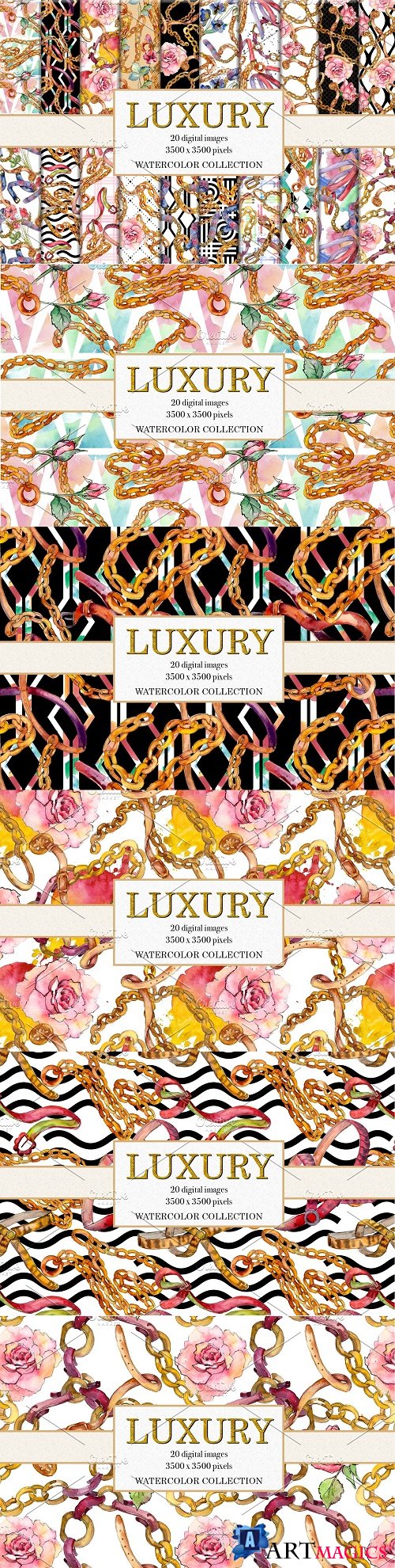 Luxury watercolor collection - 3839422