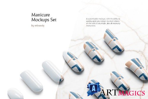 Manicure Mockups Set - 3763024