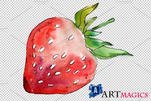 Strawberry Marmolada watercolor png - 3865139