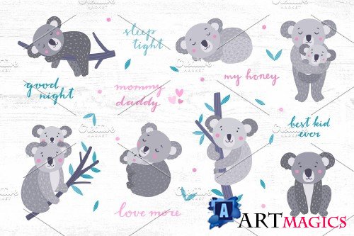 Koala Family Illustrations - 3865993