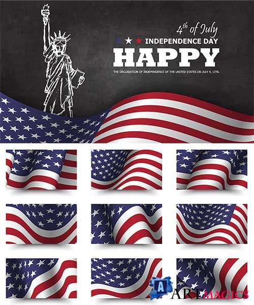 4th july independence day America - Vector Graphics