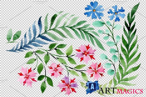 Flower drawing watercolor png - 3868608