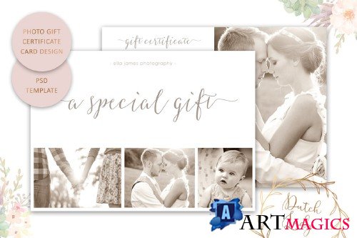 PSD Photo Gift Card Template #8 - 3871727