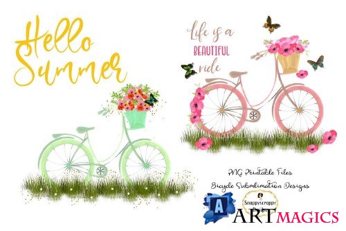 Summer Bicycle Sublimations - 274621
