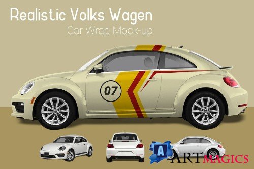 VW Car Wrap Mock-Up - 3883291