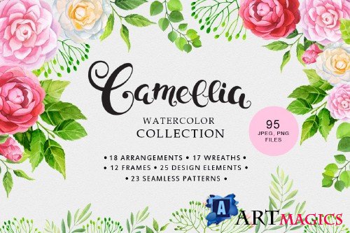 Camellia Watercolor Collection 80465