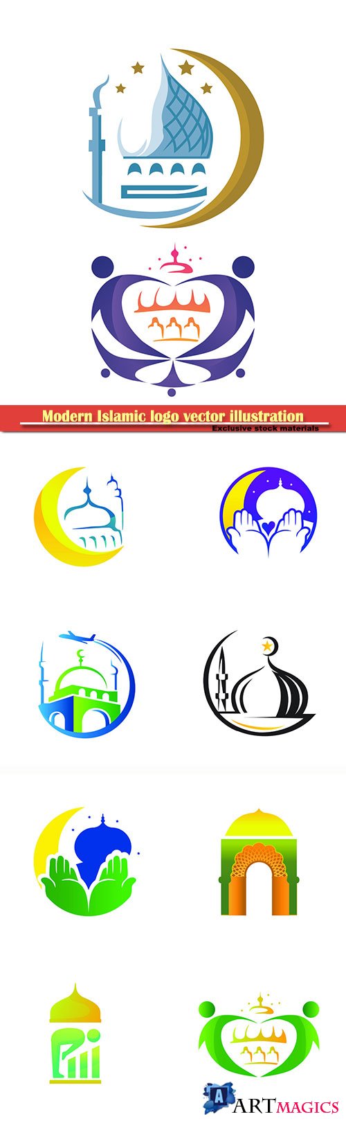 Modern Islamic logo vector illustration
