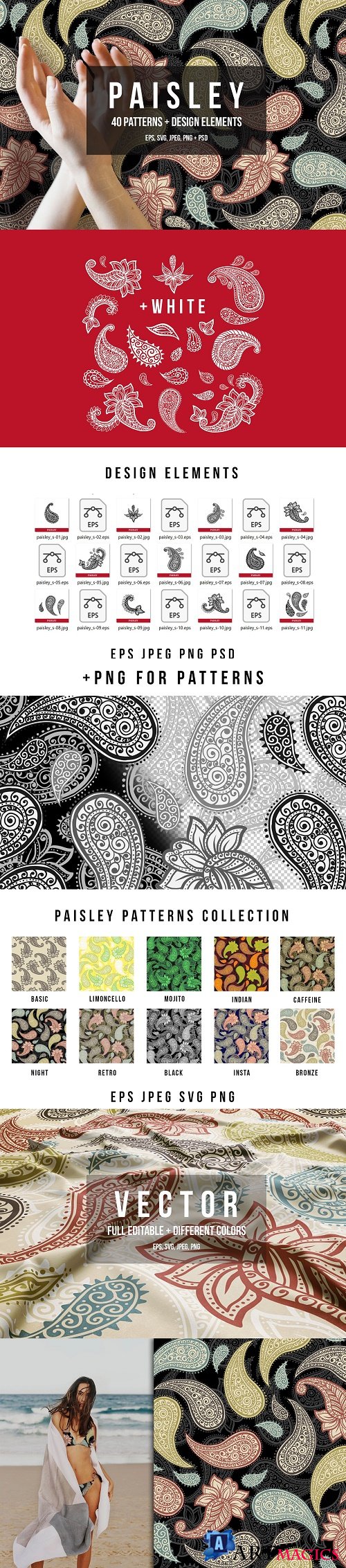 Paisley Patterns Collection - 3702274