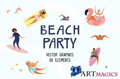 Beach Party, Summer Vector Art - 3761848