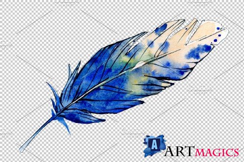 Magic feather Dream watercolor png - 3898982