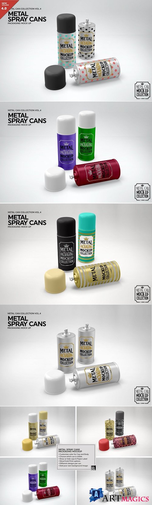 Metal Can Spray Packaging Mockup 3884310