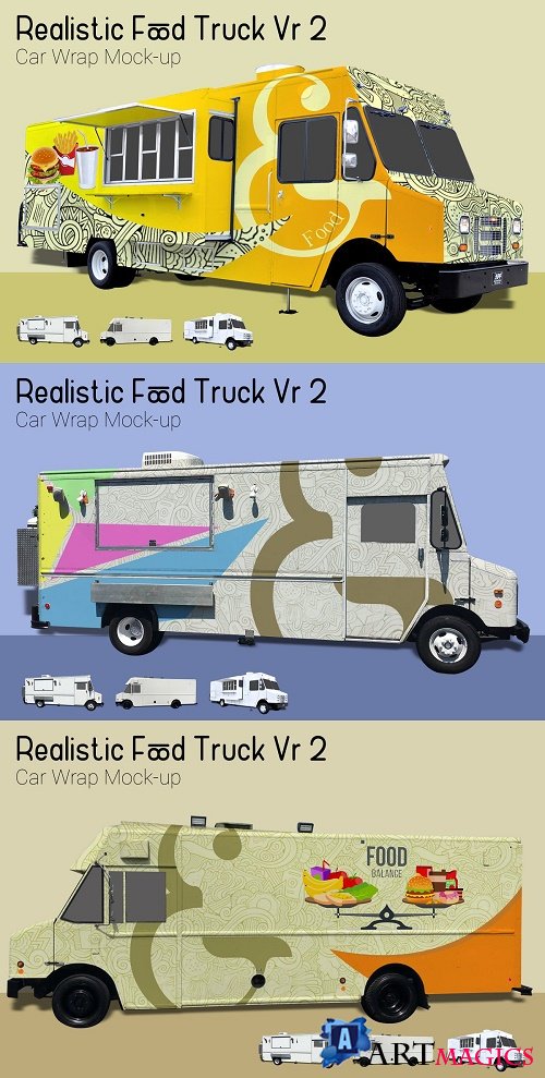 Food Truck Mock-Up Vr2 - 3912980