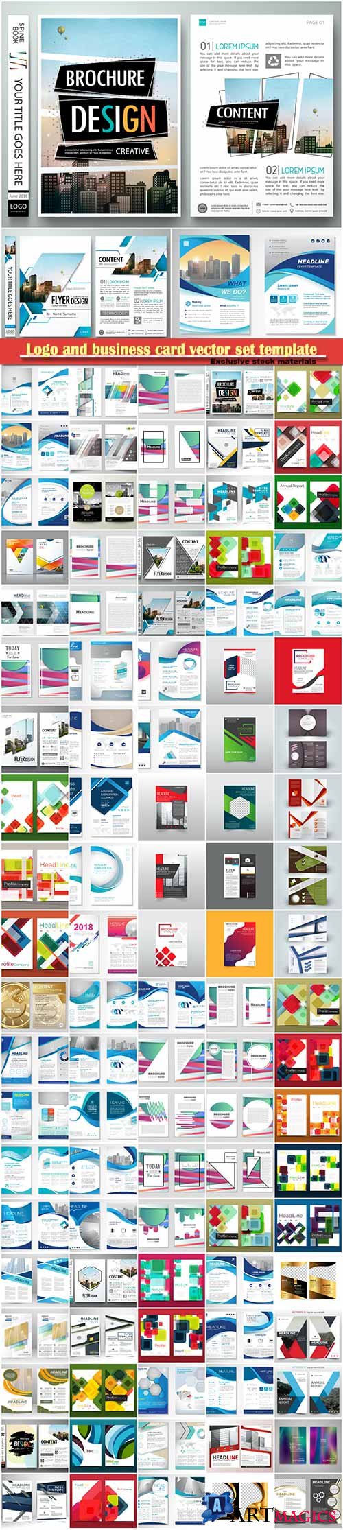 Logo and business card vector set template # 8
