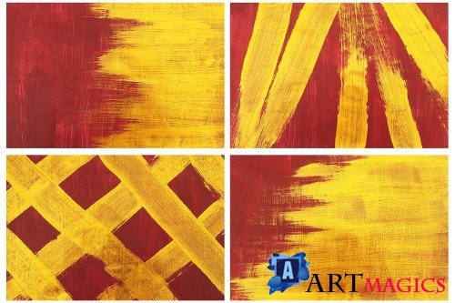 Burgundy & Gold Abstract Backgrounds - 3923349