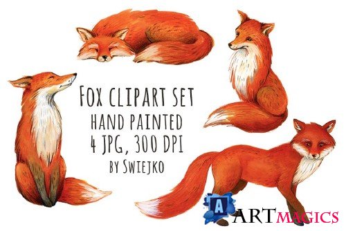Fox illustration, clipart - 324932
