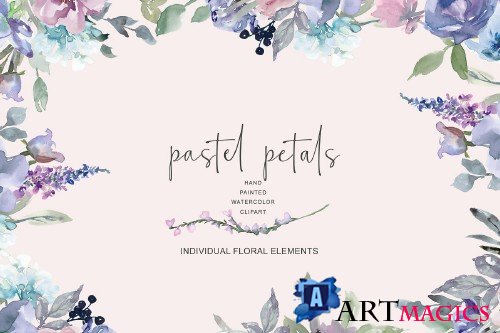 Watercolor Pastel Florals - 3417822