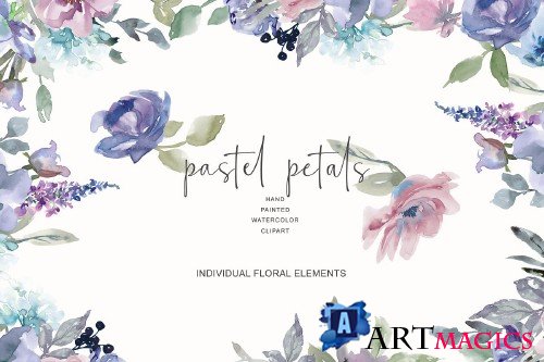 Watercolor Pastel Florals - 3417822