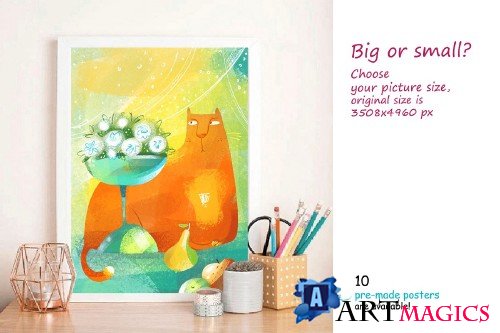 Still Life with Cat - poster creator - 3917565