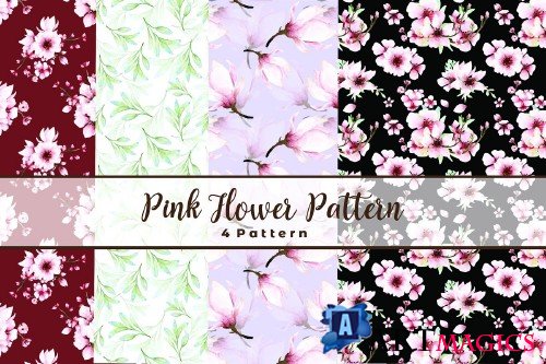 Pink Floral - Sakura Watercolor set - 3930530
