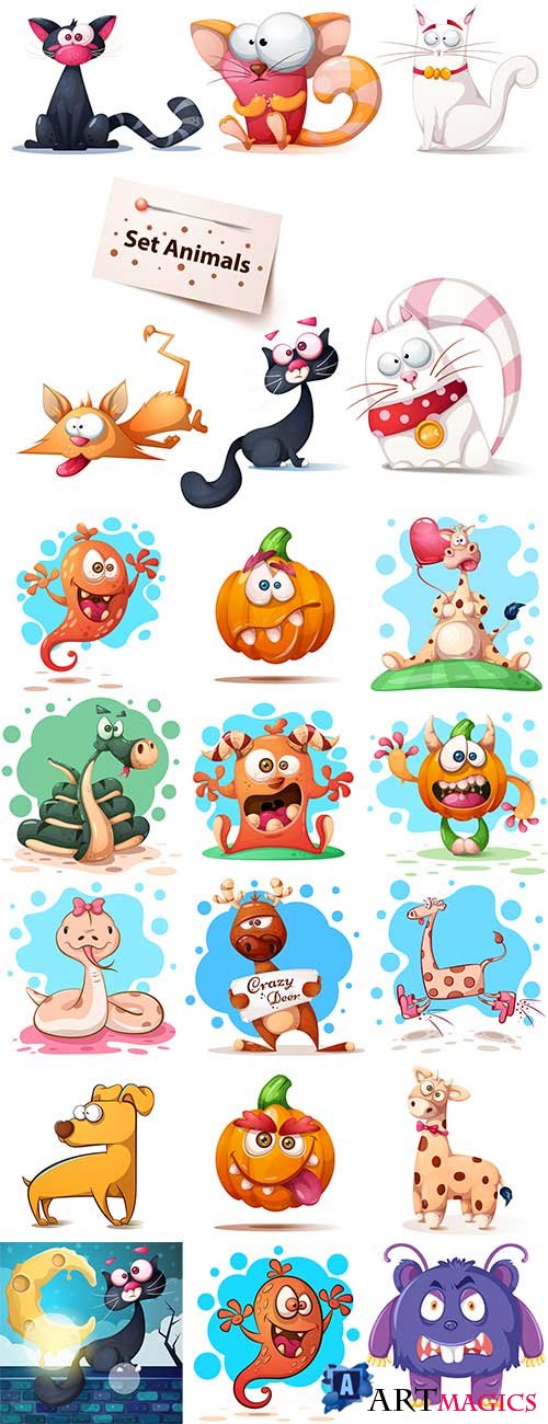   -   / Funny characters - Vector Graphics