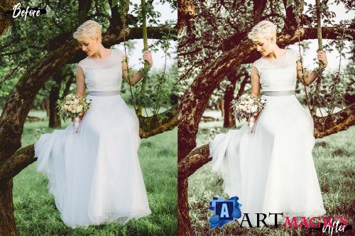Neo Summer Wedding Theme Color Grading photoshop actions - 268300