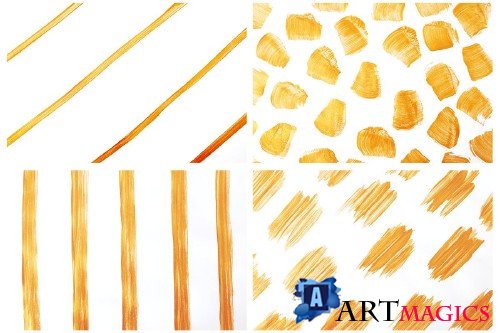 Gold & White Abstract Backgrounds - 3928733