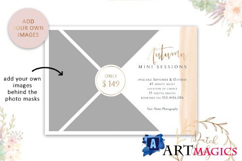 PSD Photo Session Card Template #44 - 3933526