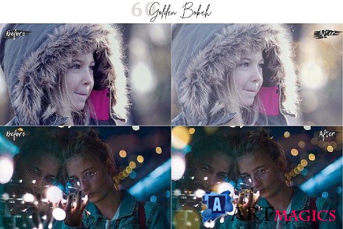 60 Golden Bokeh lights Effect Photo Overlay, Wedding Overlay - 291248
