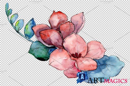 Bouquet Paint summer watercolor png - 3941498