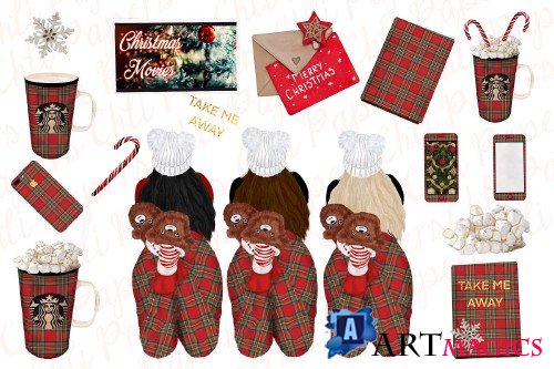 Christmas Girls ,Christmas clipart - 3934216