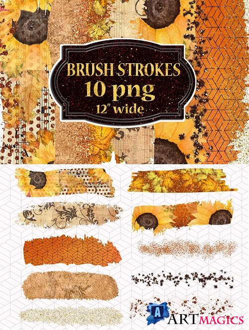 Autumn Brush Strokes,Fall Palette - 3942667