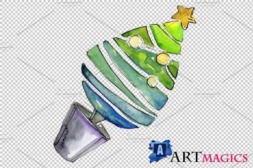 Christmas sweets watercolor png - 3941727