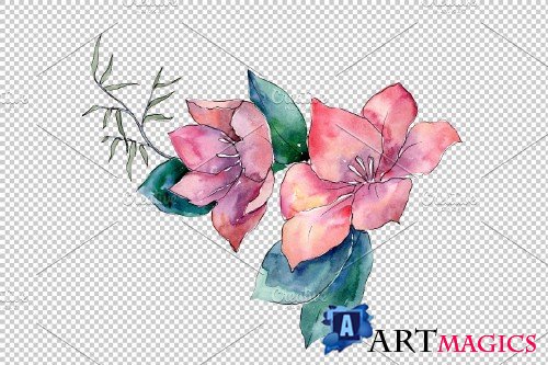 Bouquet Elegance watercolor png - 3941339
