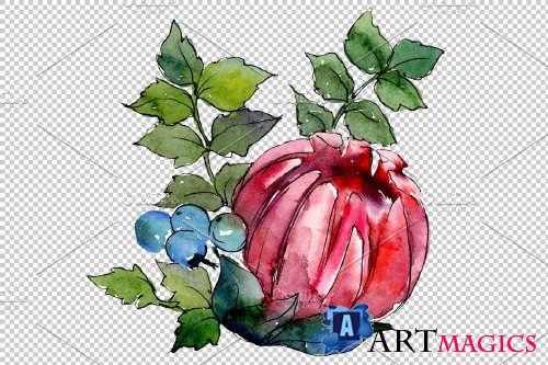 Bouquet of flowers Charm watercolor - 3936902