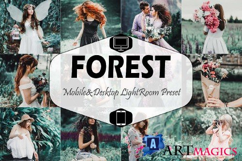 Forest Mobile & Desktop Lightroom Presets, Dark Green LR - 289084