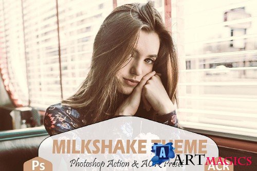 Milkshake Photoshop Action And ACR Presets, Peachy Ps preset - 289046