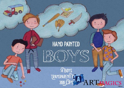 Boys Hand Painted