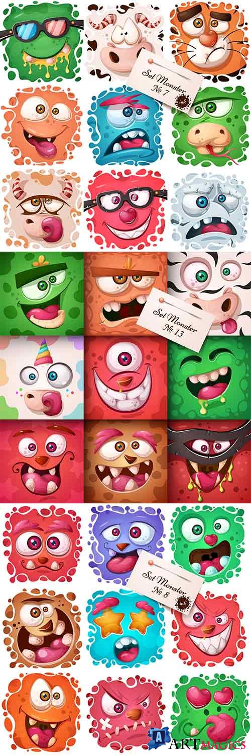   -   / Funny monsters - Vector Graphics