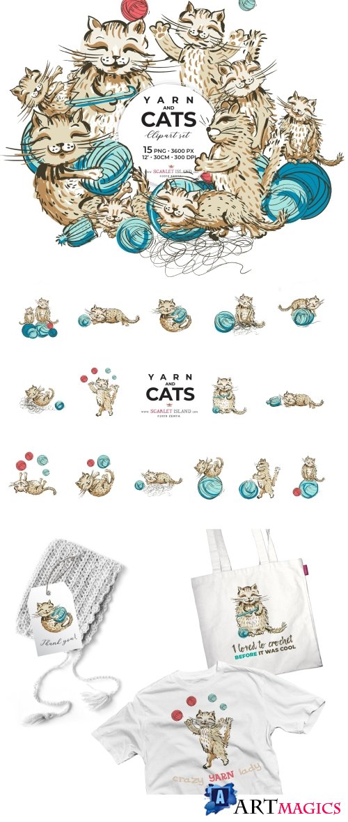Yarn Cats clipart - 3953416Yarn Cats clipart - 3953416