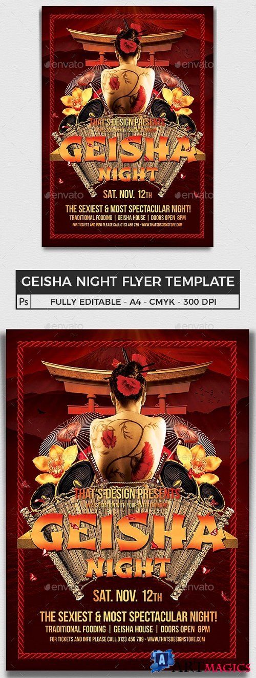 Geisha Night Flyer Template V1 - 8220849 - 91371