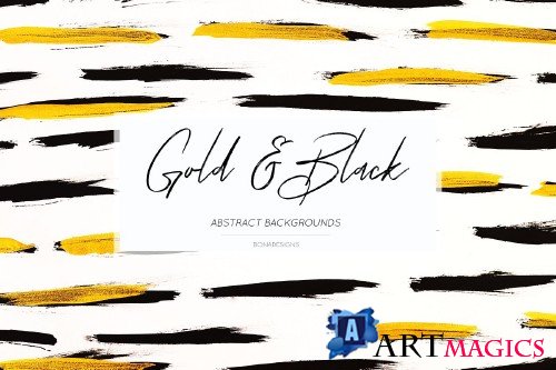 Gold & Black Backgrounds - 3966808