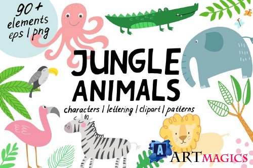 Jungle Animals Clip Art - 3960101