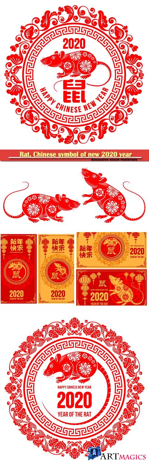 Rat, Chinese symbol of new 2020 year