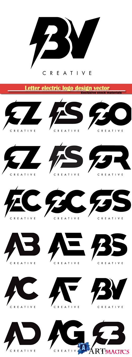 Letter electric logo design vector illustration # 2