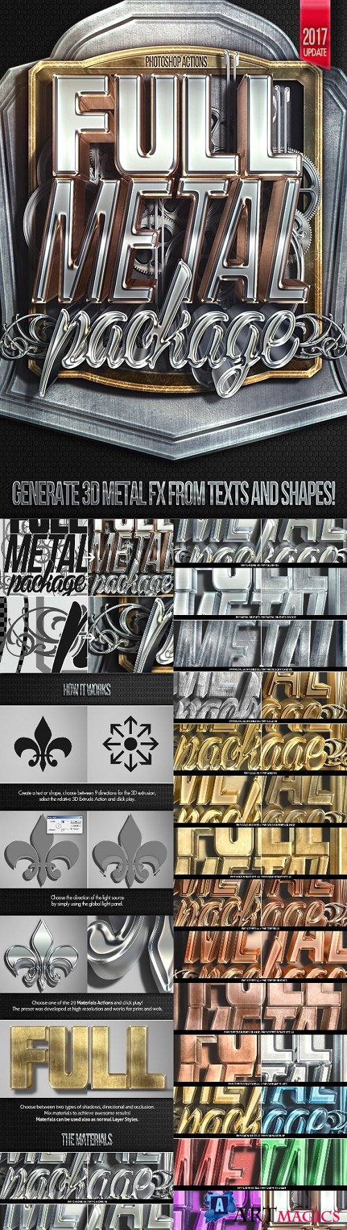 Full Metal Package 3D - Photoshop Actions - 7947591