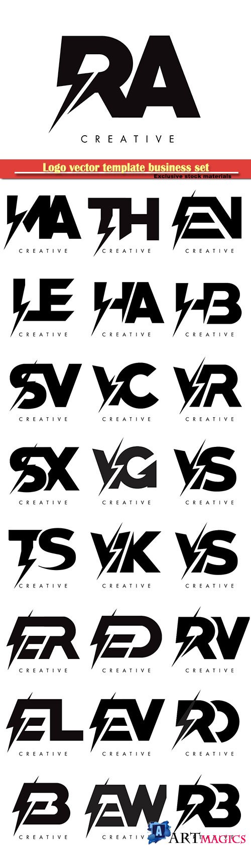 Logo vector template business set # 3