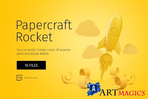 Papercraft rocket - 1815827