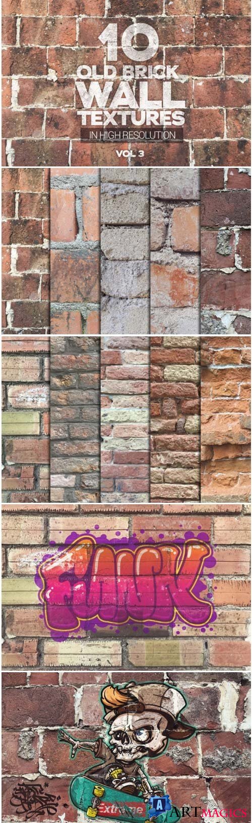 Old Brick Wall Textures Vol 3 x10 3976506
